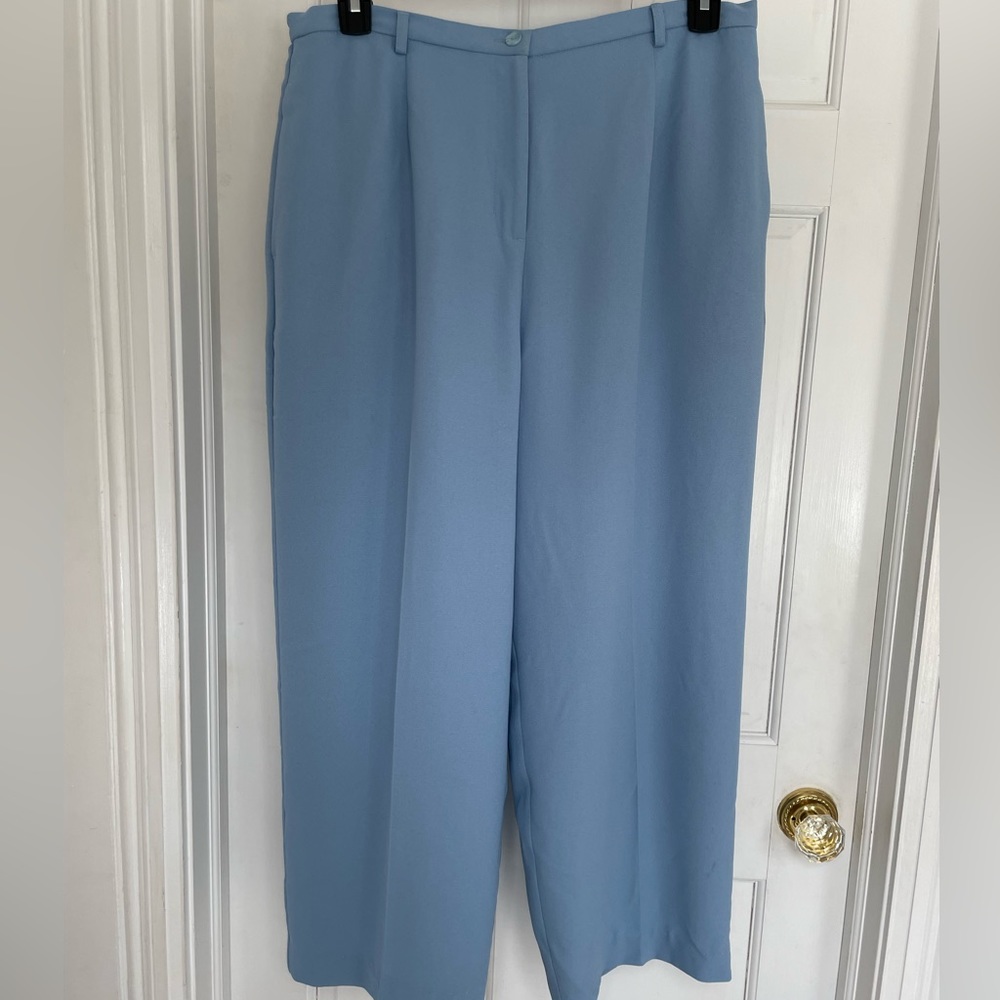 16 petite baby blue trousers